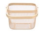 KINVARA Panier carré avec anse en bambou beige