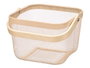 KINVARA Panier carré avec anse en bambou beige
