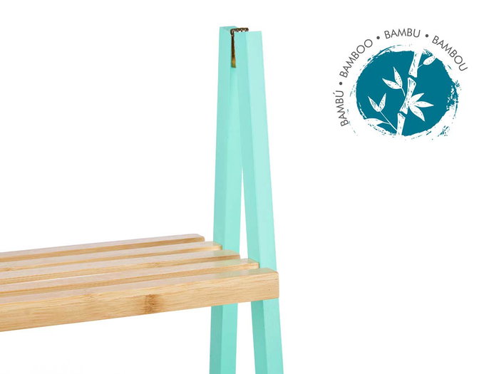 Berilo Étagère Escalier 4 Niveaux Bambou Menta Naturel 40 x 109 x 30 cm Berilo Étagère Escalier 4 Niveaux Bambou Menta Naturel 40 x 109 x 30 cm