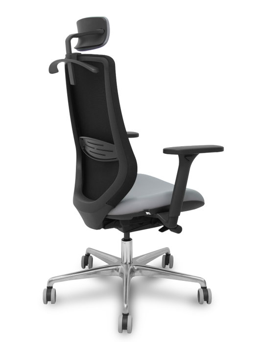 Piqueras y Crespo R65GCRP Chaise de Bureau Gris et Noir