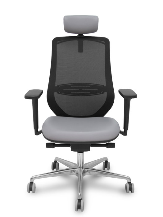 Piqueras y Crespo R65GCRP Chaise de Bureau Gris et Noir