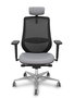 Piqueras y Crespo R65GCRP Chaise de Bureau Gris et Noir