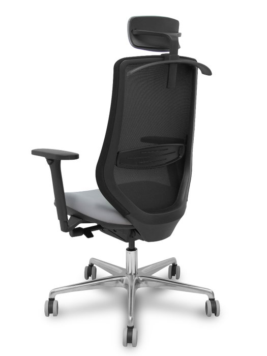Piqueras y Crespo R65GCRP Chaise de Bureau Gris et Noir