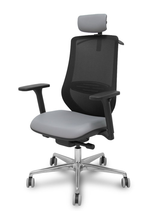 Piqueras y Crespo R65GCRP Chaise de Bureau Gris et Noir