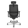 Piqueras y Crespo R65GCRP Chaise de Bureau Gris et Noir