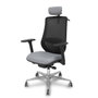 Piqueras y Crespo R65GCRP Chaise de Bureau Gris et Noir