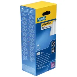 Rapid - 48 bâtons de colle blanche universelle pour pistolet à colle Ø12mm x 190mm (880g) - Prise rapide 30s - Compatible pistolet EG280, EG310, etc.