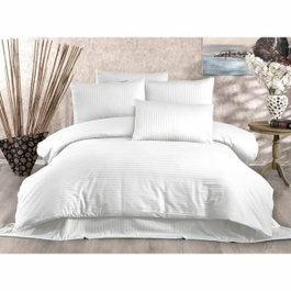 BigBuy Home Parure de couette Blanc King size 3 pièces