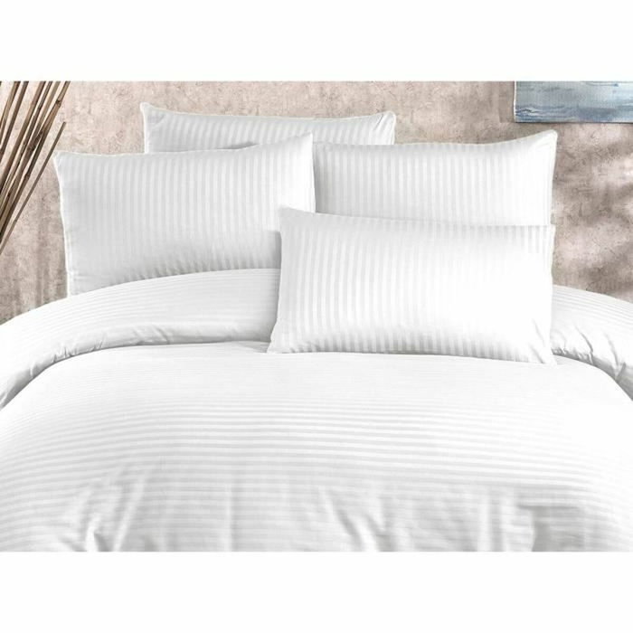 BigBuy Home Parure de couette Blanc King size 3 pièces BigBuy Home Parure de couette Blanc King size 3 pièces