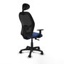 Piqueras Y Crespo Chaise de bureau Alocén, mécanisme Synchro, Bleu marine et Noir