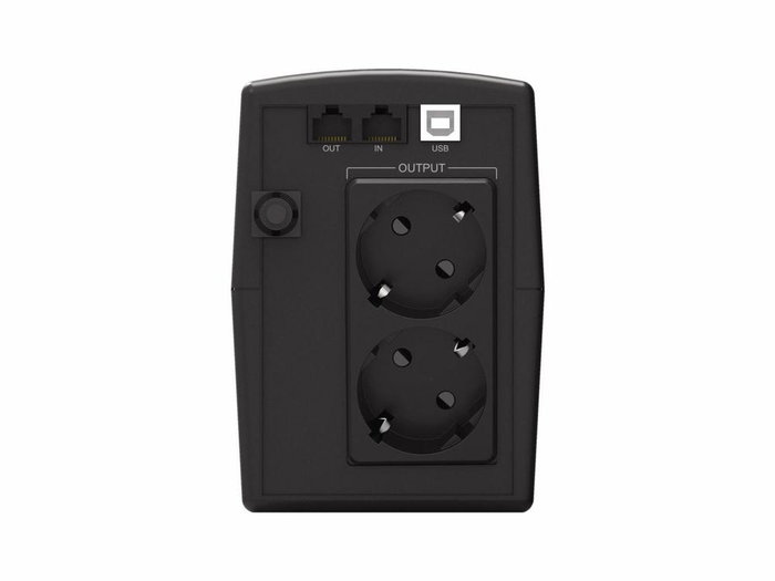 Conceptronic ZEUS07ES UPS 1000 VA 600 W Ligne Interactive Noir, 2 Prises Schuko USB RJ45