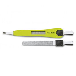 Tres Claveles Coupe-cuticules avec Lime Inox 12,5 cm Vert