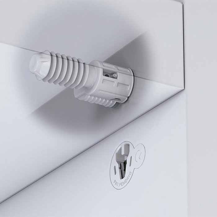 ITALIANA FERRAMENTA SECRET MAXI Support d'étagère à fixation automatique, épaisseur minimale 25mm ITALIANA FERRAMENTA SECRET MAXI Support d'étagère à fixation automatique, épaisseur minimale 25mm