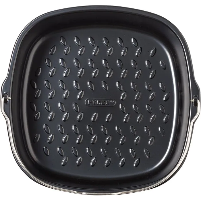 Pyrex Plat carré Glide 22x21 cm avec anse anti-adhésif sans PFAS