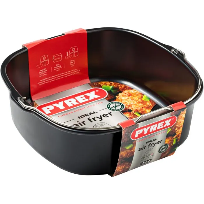 Pyrex Plat carré Glide 22x21 cm avec anse anti-adhésif sans PFAS