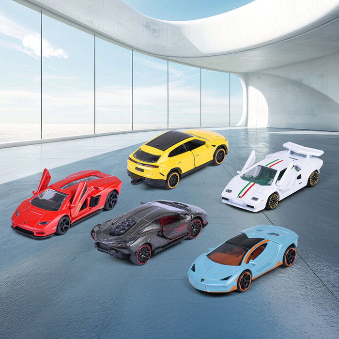 Majorette Coffret Cadeau 5 Véhicules Lamborghini - 2 Modèles Exclusifs
