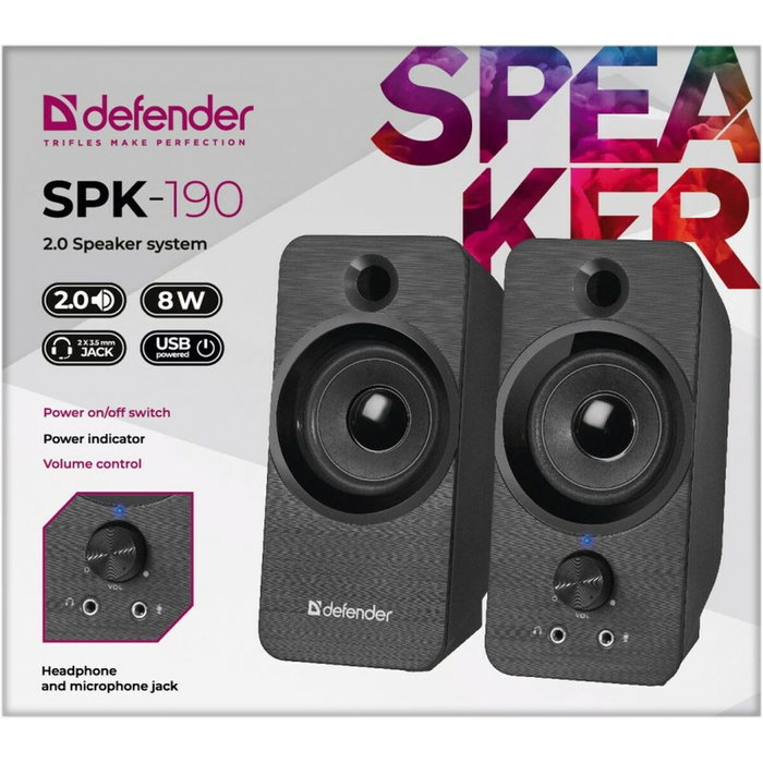 Defender SPK-190 Noir 8 W