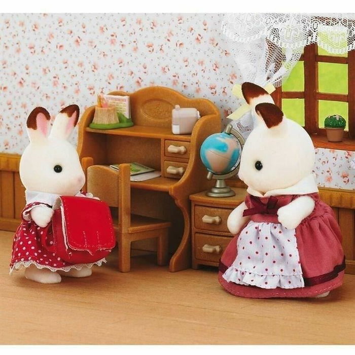 Sylvanian Families Sœur Lapin Chocolat et Bureau