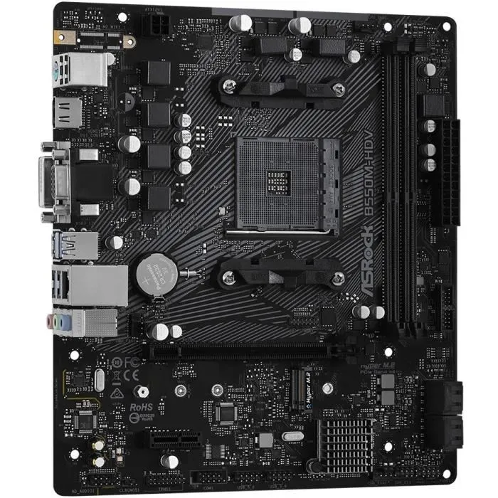 Asrock Carte mère B550M-HDV (AMD B550, Socket AM4, Micro ATX)