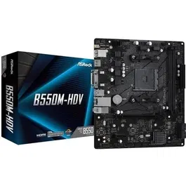 Asrock Carte mère B550M-HDV (AMD B550, Socket AM4, Micro ATX)
