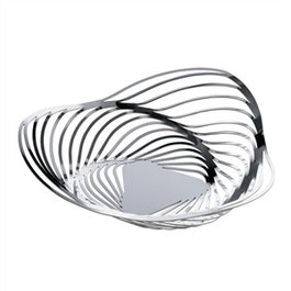 Alessi Panier à fruits Trinity en acier inoxydable 26 cm