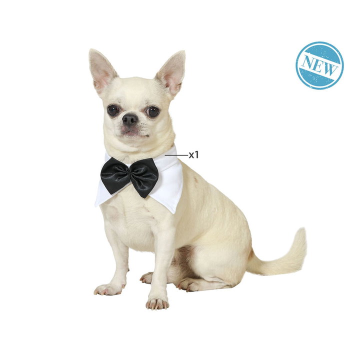 BigBuy Carnival Déguisement Nœud Papillon Noir Taille S pour Chien