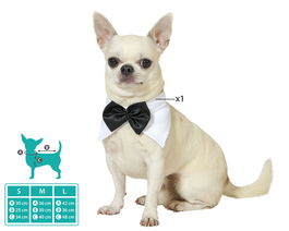 Disfraz Para Mascota Pajarita S - Déguisement pour chien noeud papillon cirque noir en polyester Taille S