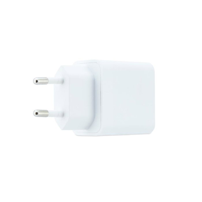Coolbox Chargeur mural USB 35W 2 ports USB-C GaN pour smartphone et tablette