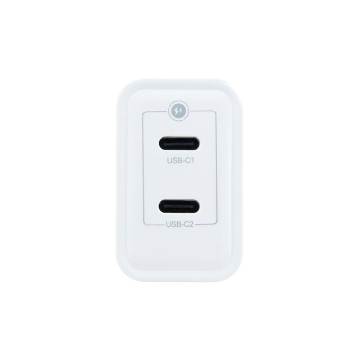 Coolbox Chargeur mural USB 35W 2 ports USB-C GaN pour smartphone et tablette