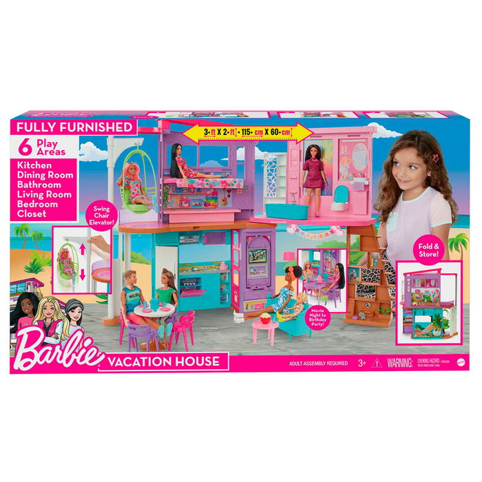 Mattel Barbie Casa Malibú 2022 - Maison de poupée avec plus de 30 accessoires
