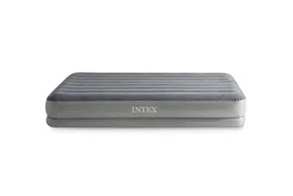 Intex Matelas gonflable 2 places avec pompe intégrée - Technologie Fiber Tech résistante - Référence 64114 - Gonflage rapide 5 min - Confort optimal