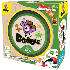ASMODEE - Jeu de cartes Dobble Dinosaur Dobdin07Es - Version espagnole - Jeu d'observation et de rapidité - À partir de 6 ans