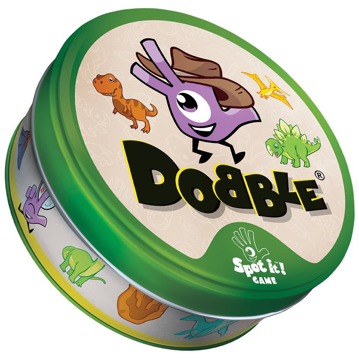 ASMODEE - Jeu de cartes Dobble Dinosaur Dobdin07Es - Version espagnole - Jeu d'observation et de rapidité - À partir de 6 ans