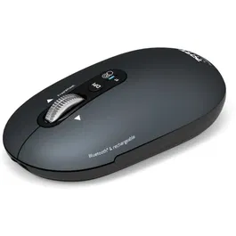 Port Designs Souris sans fil PURE 910501 pour Mac Bluetooth Rechargeable USB-C, 3200 DPI, Molette FreeWheel, Gris anthracite