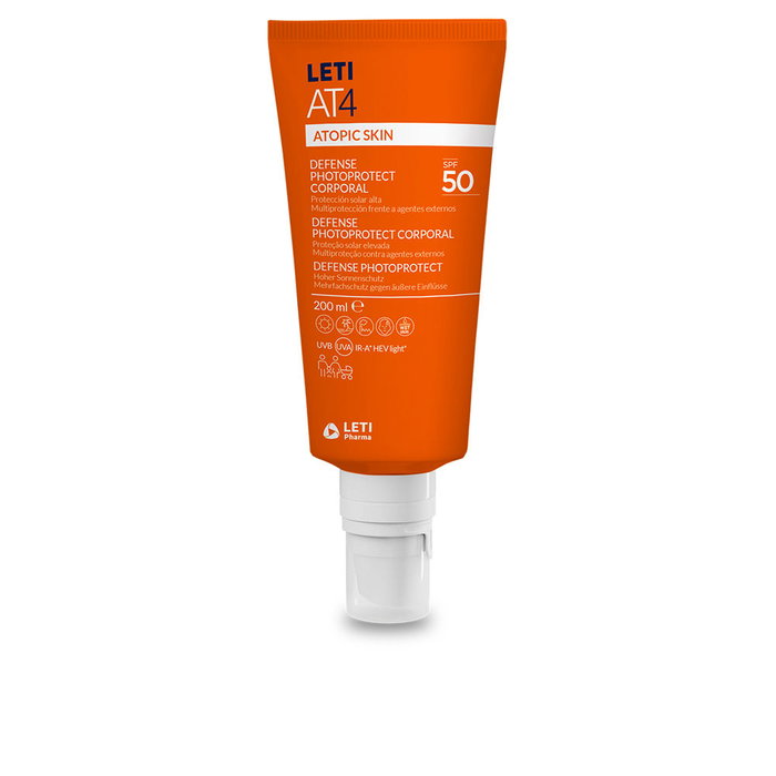 Leti Pharma LETIAT4 Peau Atopique Protection Photoprotectrice Corps SPF50 200 ml Leti Pharma LETIAT4 Peau Atopique Protection Photoprotectrice Corps SPF50 200 ml