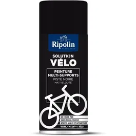Ripolin Solution Vélo Peinture Noire Mate 0.4L - Multi-supports (Métal, Bois, Pierre) - Intérieur/Extérieur - Résiste aux UV et Intempéries - Formule sans Coulure