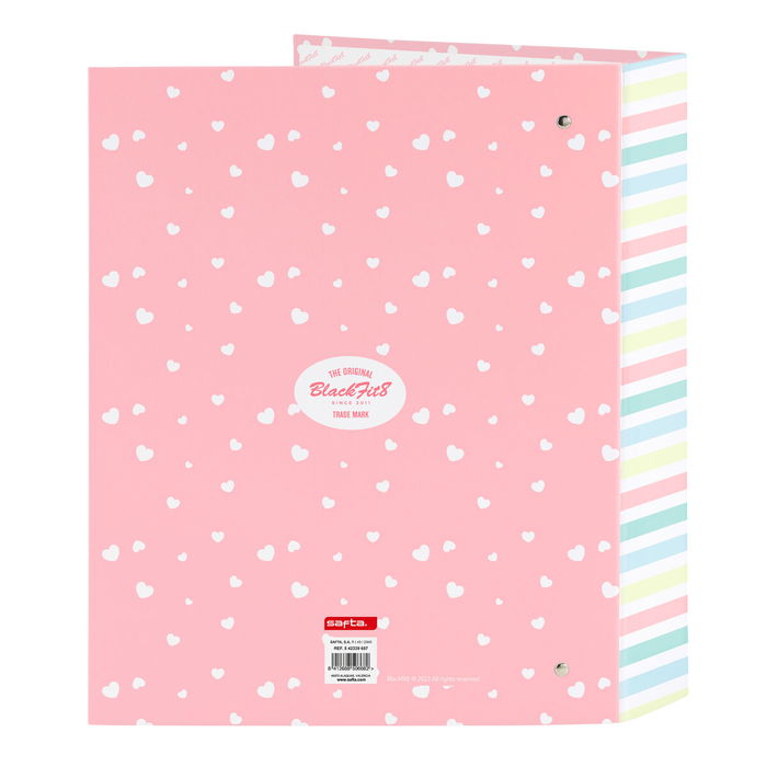 Reliure à anneaux BlackFit8 Globitos Rose A4 27 x 33 x 6 cm