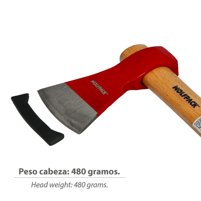 WOLFPACK LINEA PROFESIONAL Hache avec Manche Vizcaina 480 Grammes