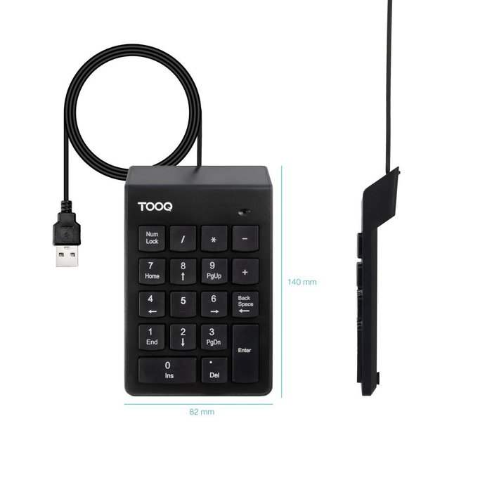 Tooq Teclado numerico TQK-2001-B noir