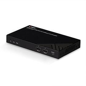 Lindy Récepteur KVM HDBaseT sur câble Cat.6 HDMI 4K60 HDR 150m avec USB 2.0, Audio, IR bidirectionnel et RS-232, Alimentation par câble (PoC)
