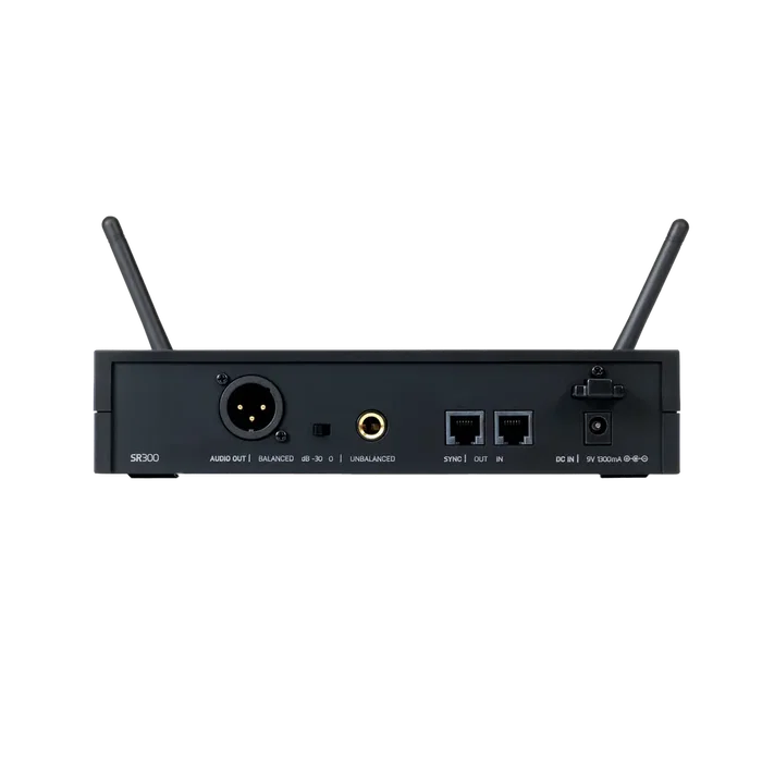 AKG SR300 HT300 Set Microphone Sans Fil avec Récepteur Système DMS300 2,4 GHz 24 Bits AKG SR300 HT300 Set Microphone Sans Fil avec Récepteur Système DMS300 2,4 GHz 24 Bits