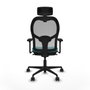Piqueras y Crespo Chaise de Bureau avec Appui-tête 3D036N2 Turquoise