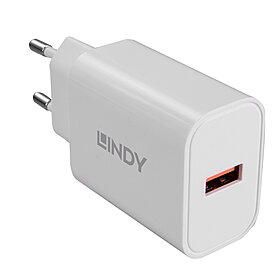 Lindy Chargeur Secteur USB Type A Compact 18W avec Charge Rapide et Protections Intégrées