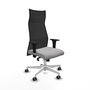 Piqueras y Crespo Chaise de Bureau Albacete XL Gris Clair et Noir