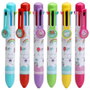 Jeux 2 momes Stylo à bille 8 couleurs assorties avec illustrations