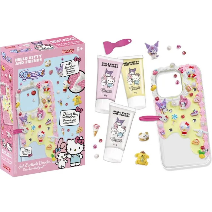 Lansay Kit de personnalisation de coque de téléphone Yumemi Hello Kitty - Set d'activité Decoden