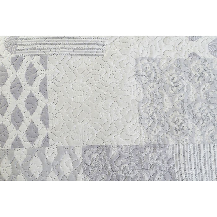 Couvre-lit DKD Home Decor Beige Gris Lit king size 270 x 270 x 1 cm