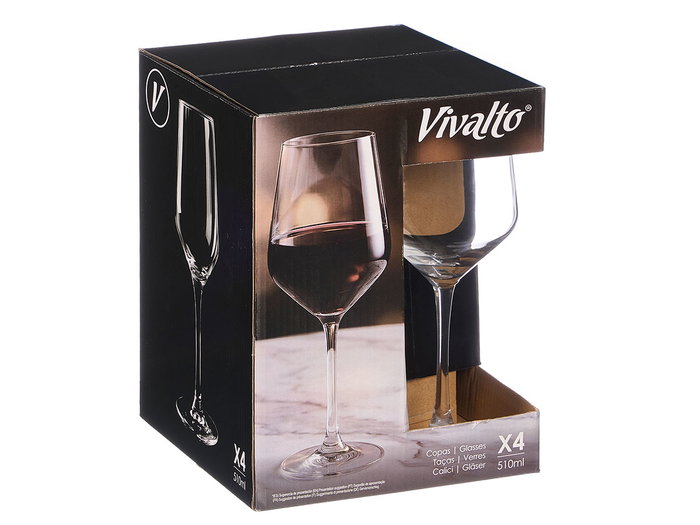 Vivalto Copa conica verre 510 ml transparente 8.5x24.2x8.5 cm (Set de 24) Vivalto Copa conica verre 510 ml transparente 8.5x24.2x8.5 cm (Set de 24)