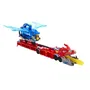 Hot Wheels JBM72 Transporteur 2 en 1 City avec Dragons et 2 Voitures - Jeu de Construction Jouet pour Enfants à partir de 4 Ans