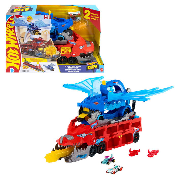 Hot Wheels Transporteur 2 en 1 Dragons Hot Wheels City Hot Wheels Transporteur 2 en 1 Dragons Hot Wheels City